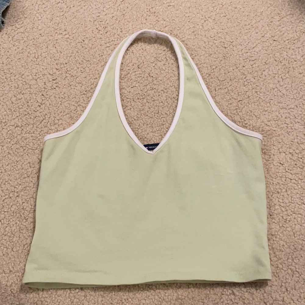 Light green halter top